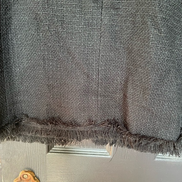 Boston Proper Tweed Black Long Jacket size M - Picture 9 of 12